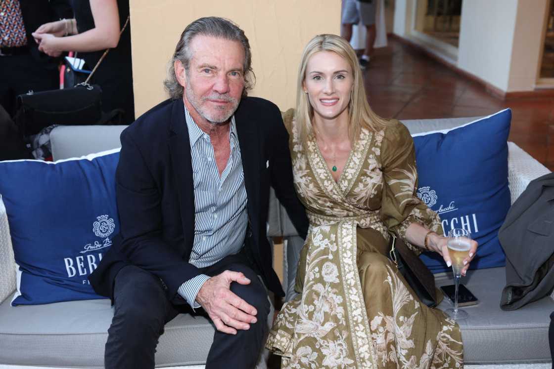 Dennis Quaid and Laura Savoie attend the red carpet