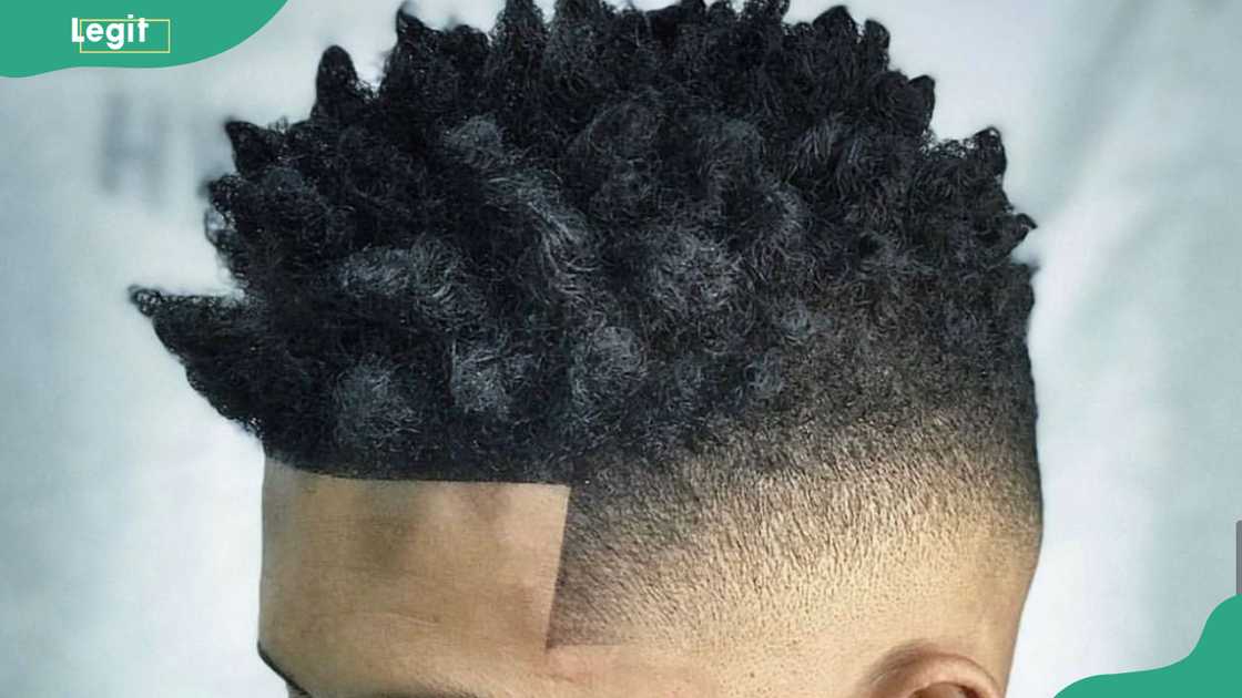 Sponge twists and high fade hairstyle for men