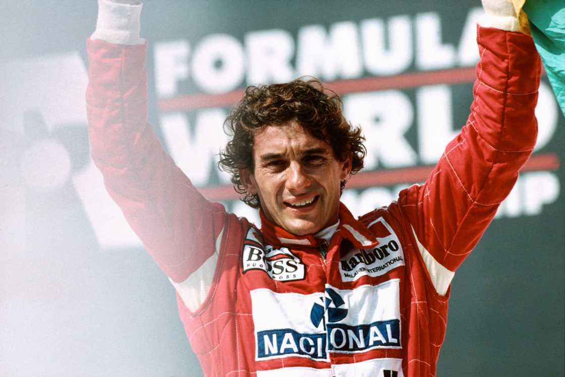 Ayrton Senna waving