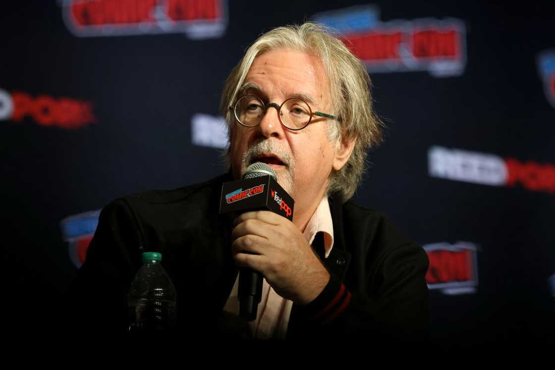 Matt Groening speaks at a film event