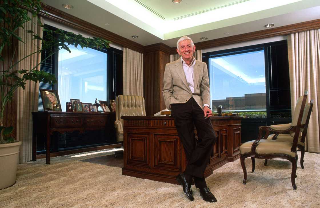 Aaron Spelling at his office