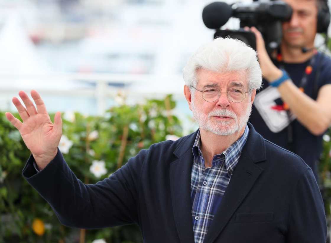 George Lucas attends an award ceremony in Cannes, France