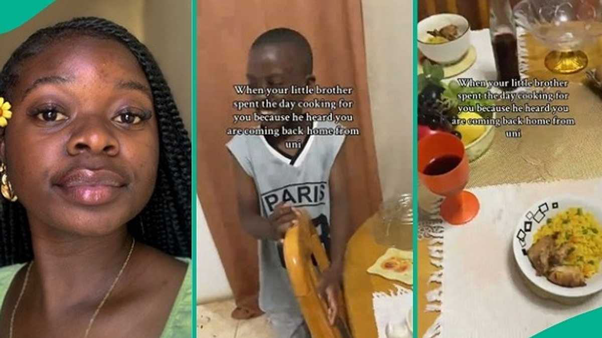 Female Student Who Returned Home Gets Emotional as Little Brother Spends Entire Day Cooking for Her