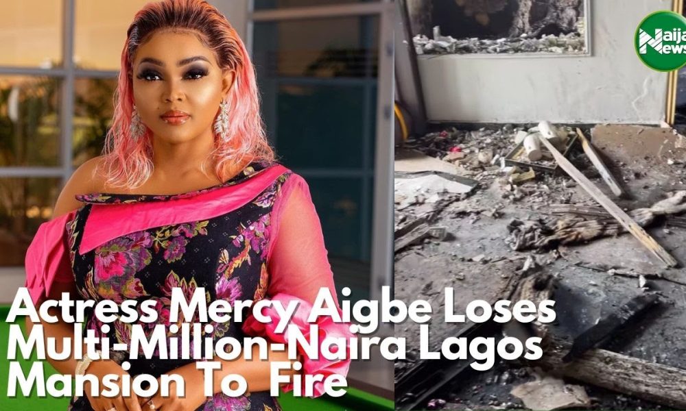 Heartbreaking: Mercy Aigbe Loses Multi-Million Naira Mansion To Fire