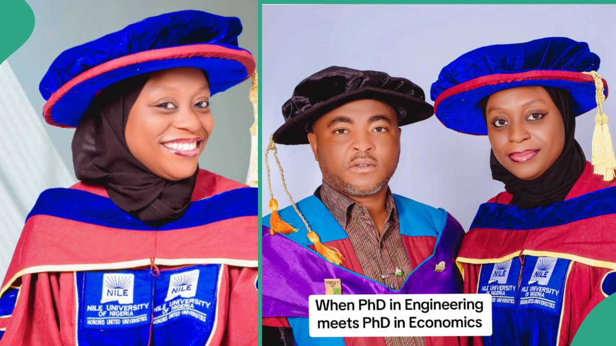 Nile University Lady Becomes PhD Holder Just Like Her Husband Who Has PhD in Engineering