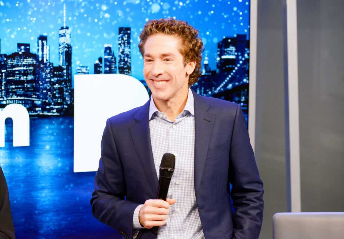 Joel Osteen speaks during SiriusXM Joel Osteen Radio Town Hall with Joel and Victoria Osteen