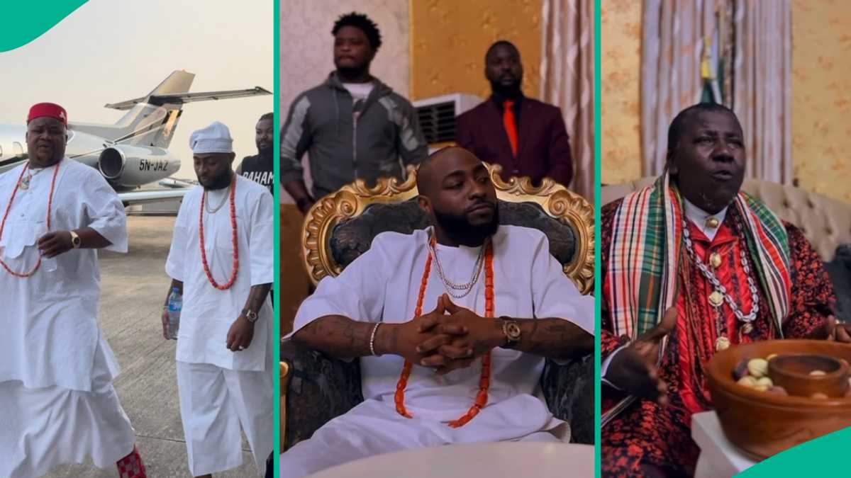 “Even Spirits Love Davido”: OBO Meets Traditional Ruler in Owerri As Cubana Chiefpriest Opens Hotel