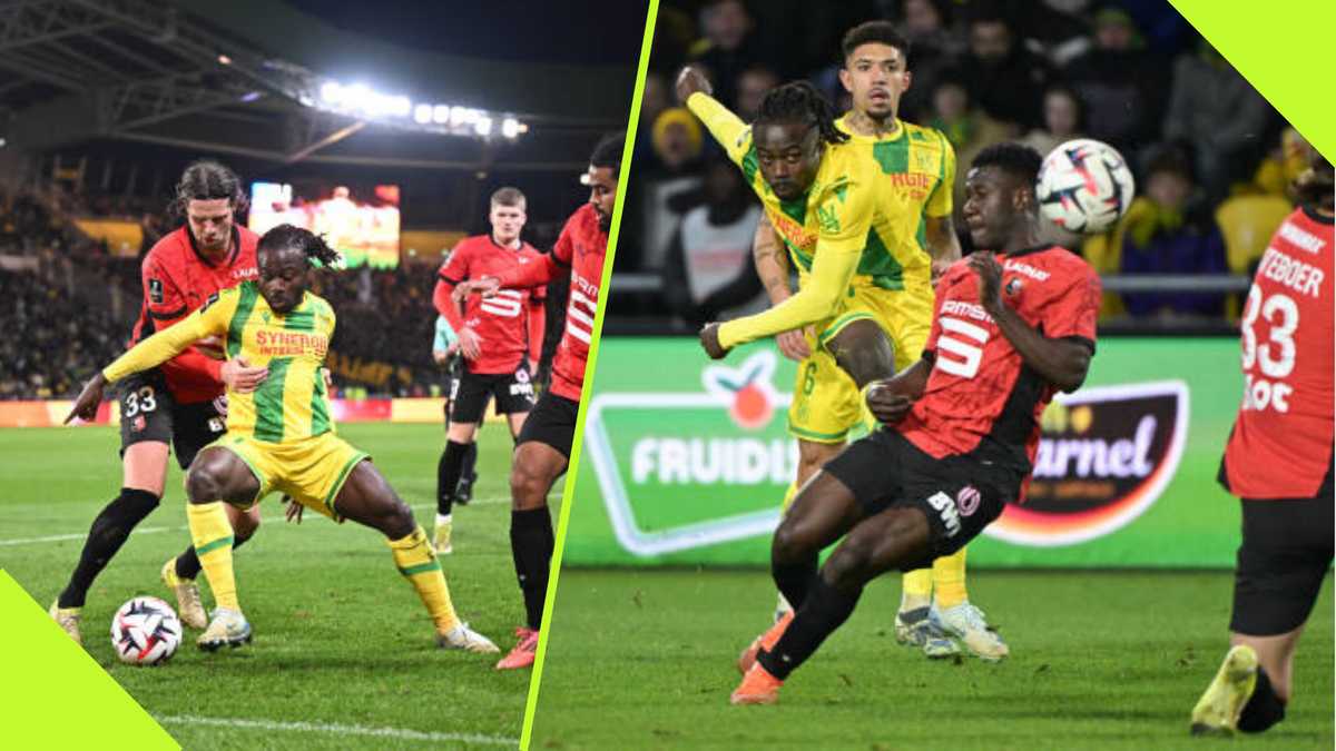 Super Eagles Star Moses Simon Scores Goal of the Season Contender vs Rennes, Video