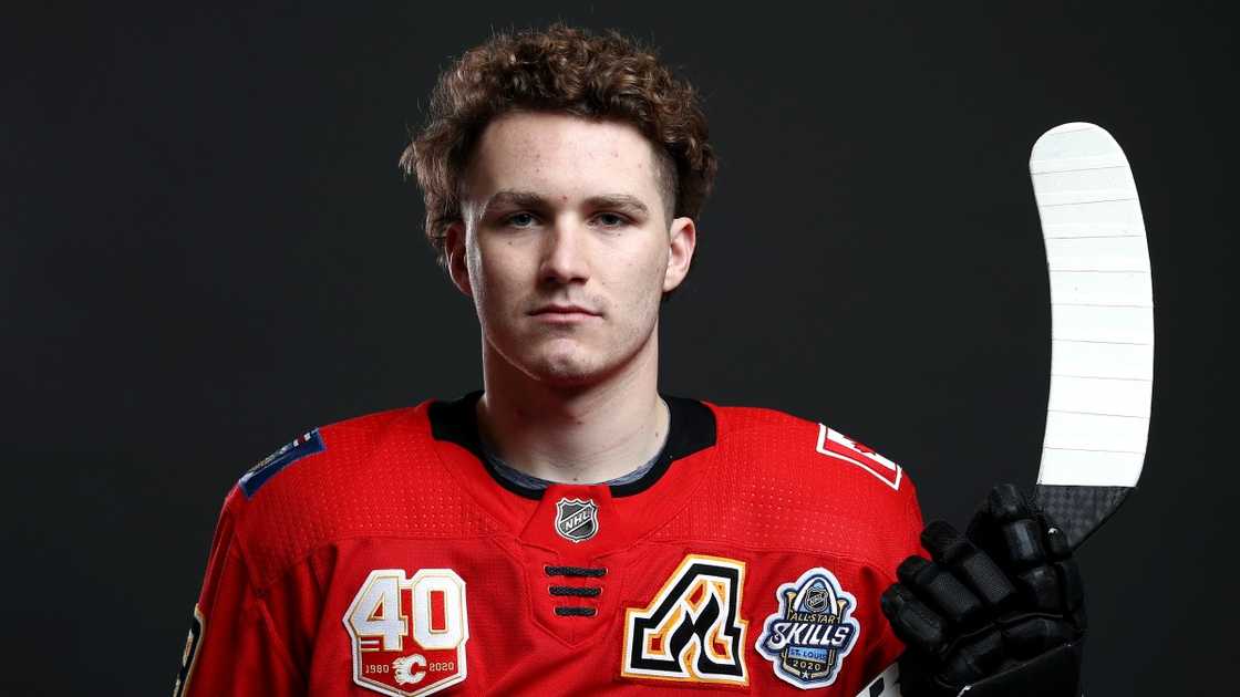 Matthew Tkachuk of the Calgary Flames poses for a portrait