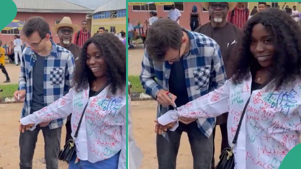 Lady Claims Her Man Came From America to Attend Her University Sign-Out Ceremony