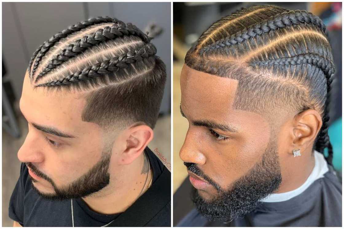 Braided undercut for men with long hair