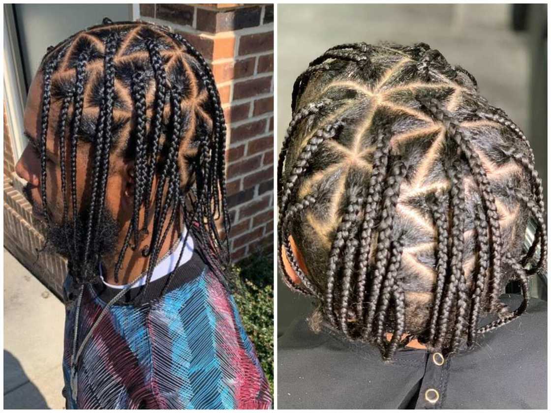 Men's box braids for men with long hair