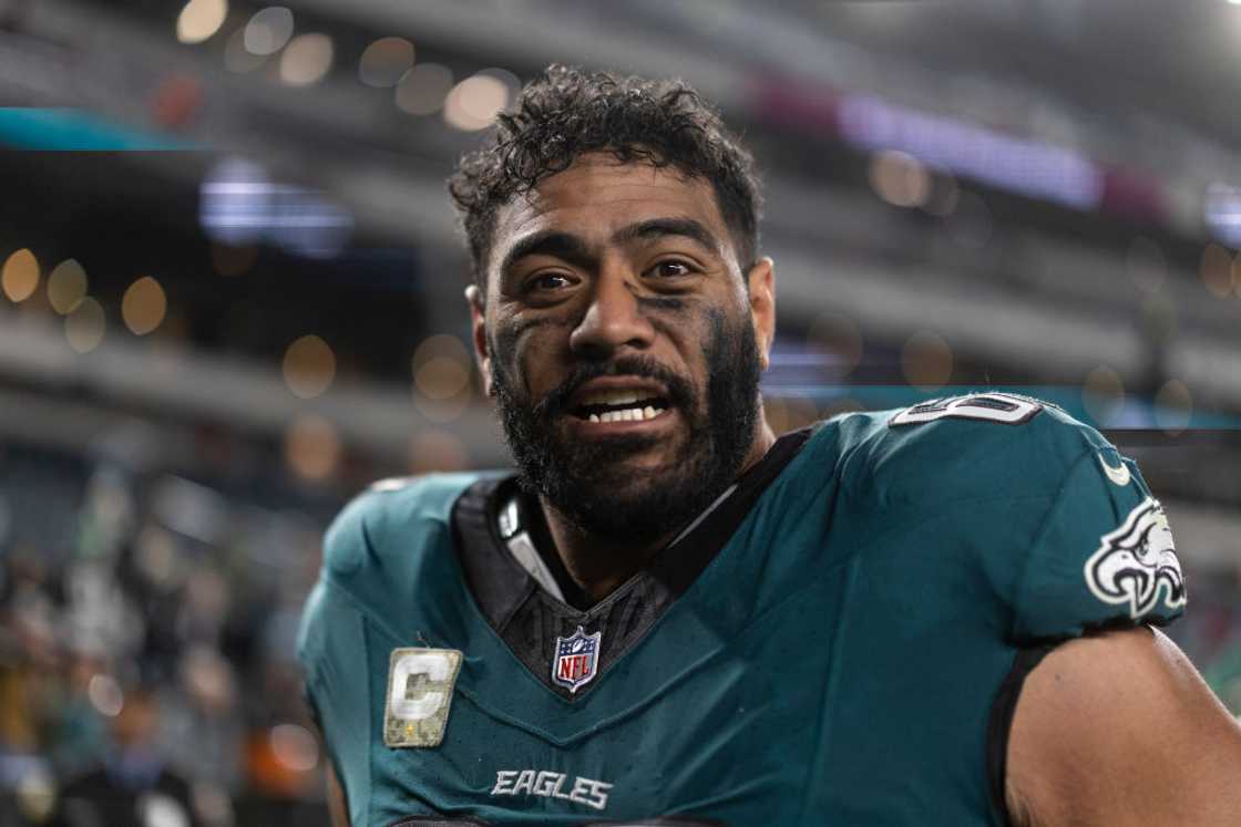 Jordan Mailata at Lincoln Financial Field in Philadelphia, Pennsylvania