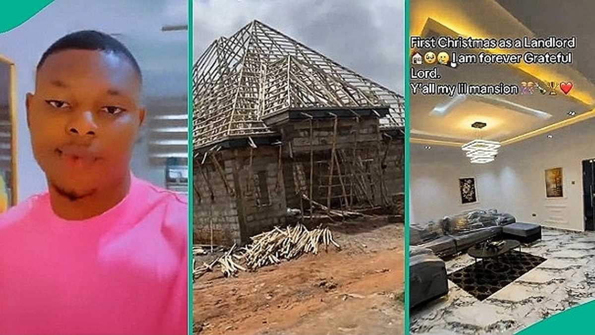 Nigerian Man Celebrates First Christmas as Landlord, Flaunts Magnificent Building on TikTok