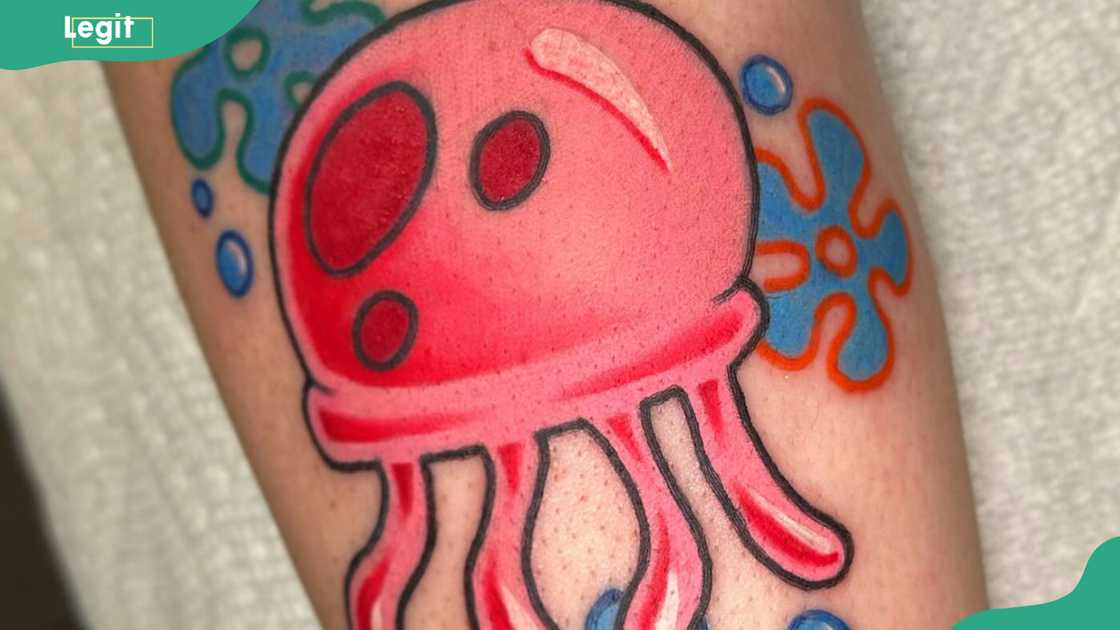 SpongeBob jellyfish tattoo