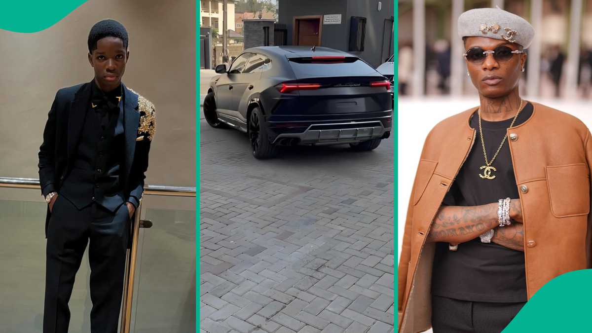 Wizkid's Son Bolu Goes to School Prom in Singer's Lamborghini, Video Trends: "Lion No Dey Born Goat"