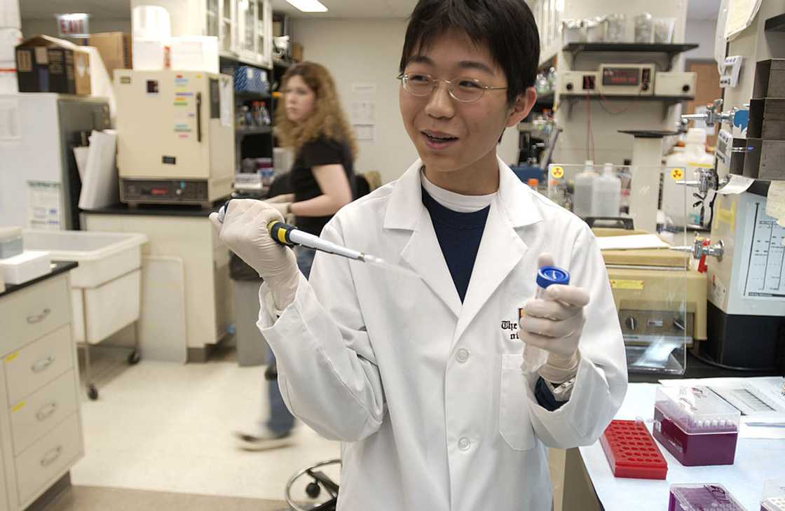 Sho Yano assists in the DNA repair lab of Dr. Doug Bishop