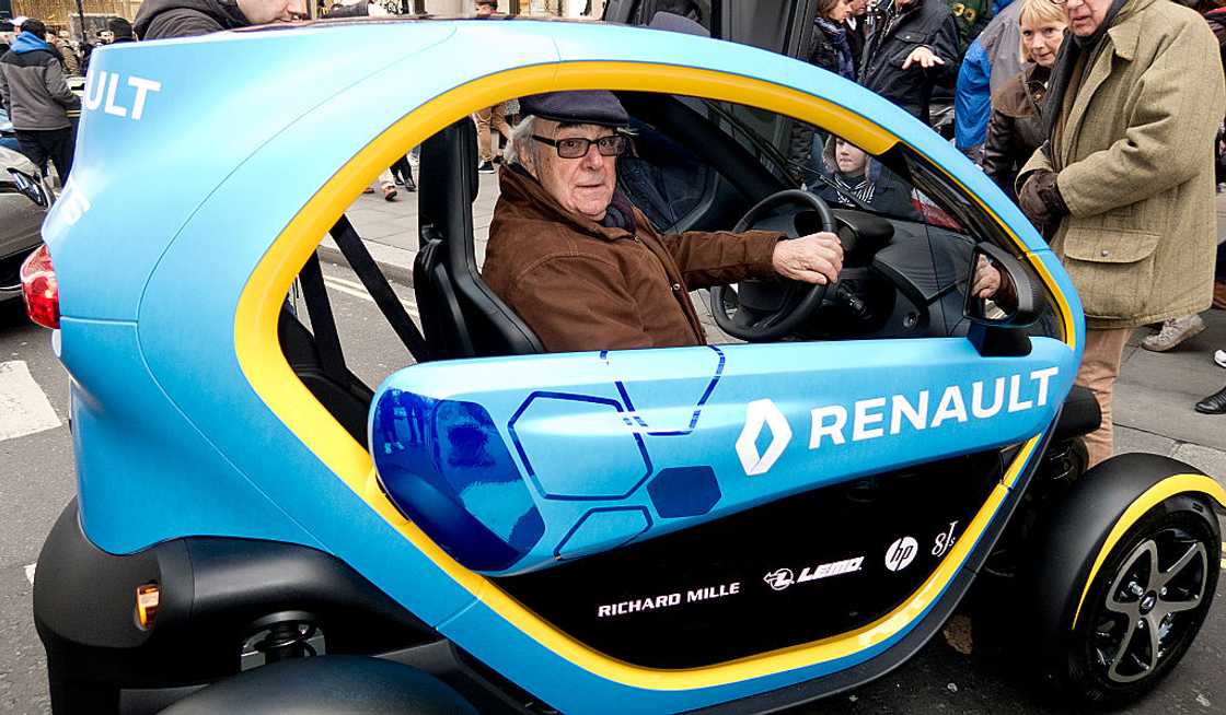 Singer, comedian & entertainer Peter Anthony in a Renault Twizzy car