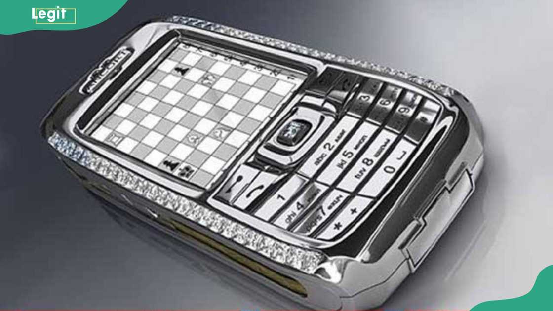 Diamond Crypto Smartphone on a grey surface