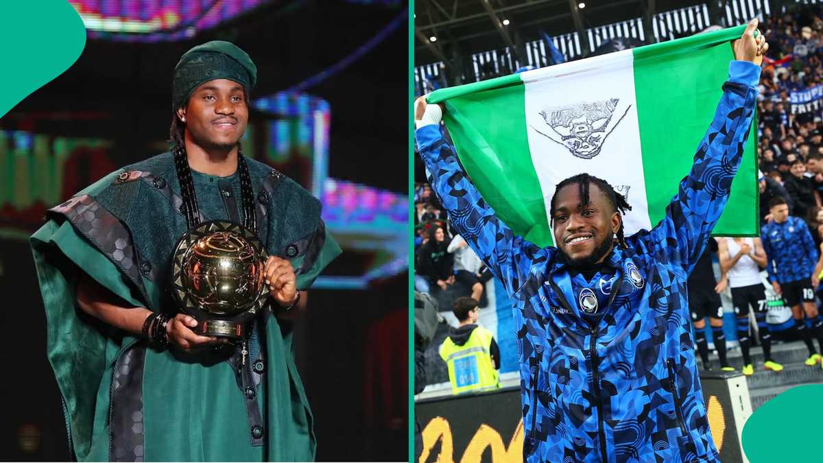 Ademola Lookman Rocks Classy Agbada as He Wins 2024 CAF's African Footballer of the Year