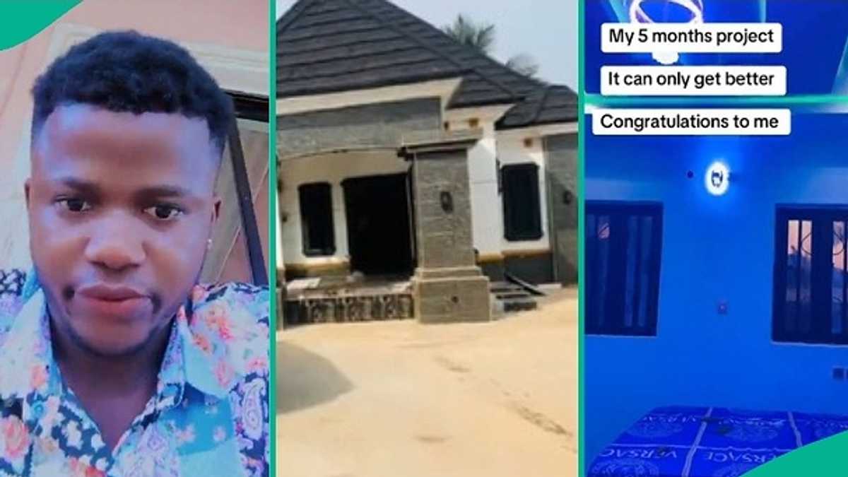 Man Shows Off His Magnificent Bungalow Built in Just 5 Months, Video Goes Viral on TikTok