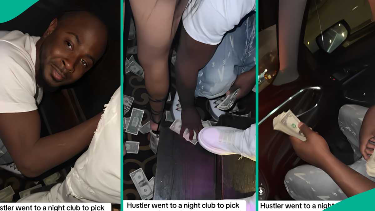 Man Enters Nightclub to Pick Money, Goes Home With over $600, Video of Him Picking Dollars Trends