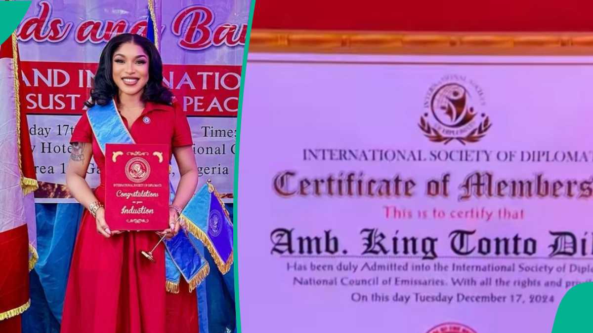 Tonto Dikeh Bags New Certification, Inducted Into International Society of Diplomats