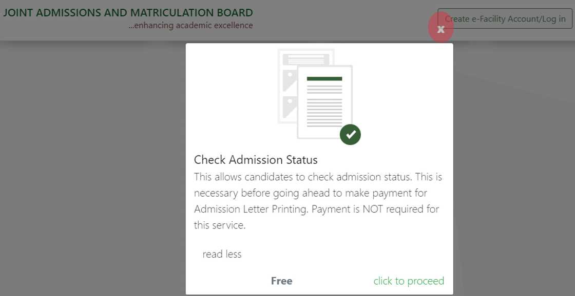 How to check your JAMB admission status