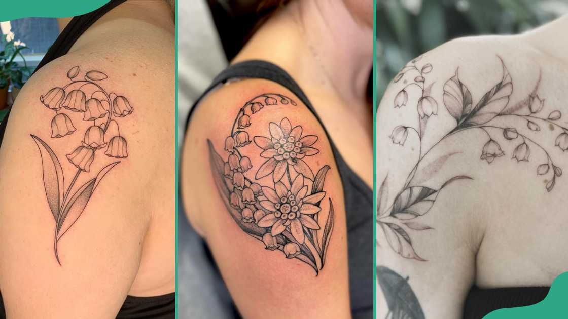 Shoulder Lily of the Valley tattoos