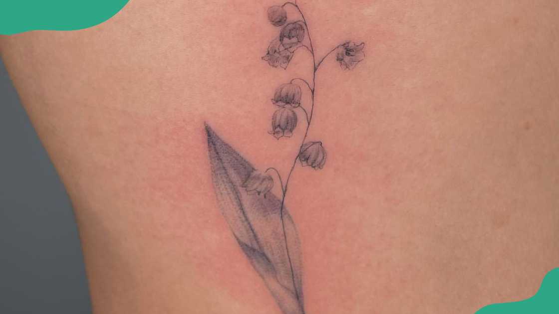 Dainty fineline Lily of the Valley Tattoo