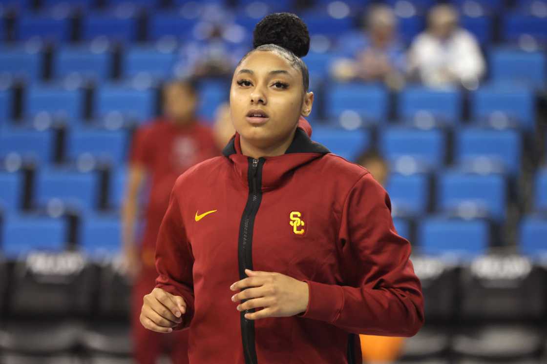 JuJu Watkins at UCLA Pauley Pavilion in Los Angeles, California