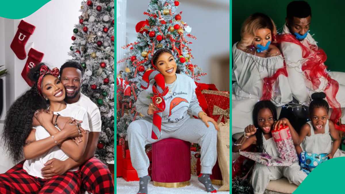 Tonto Dikeh, Williams Uchemba, Others Celebrate Christmas With Adorable Family Photos, Fans Gush