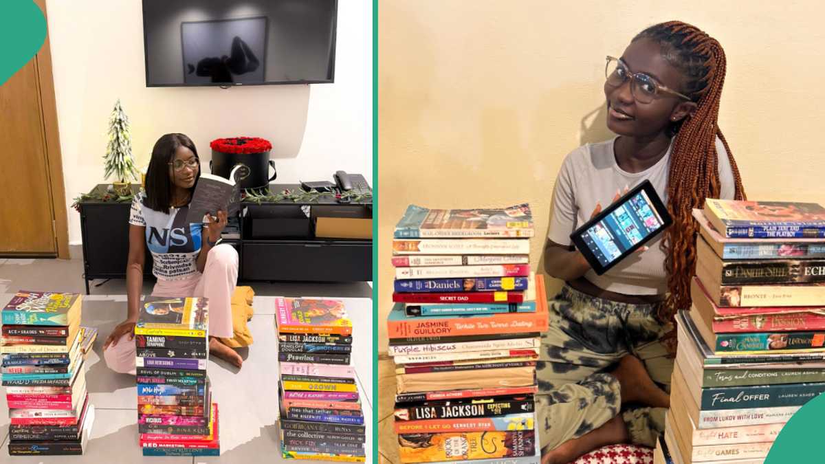 Lady Nicknamed Bookworm For Reading 110 Books in 2024 After Devouring 130 in 2023