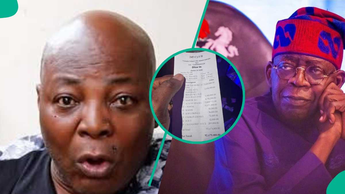 Charly Boy Reacts to Viral Receipt of N92.6m Spent in Club, Calls Out Tinubu: "Only Them Can"