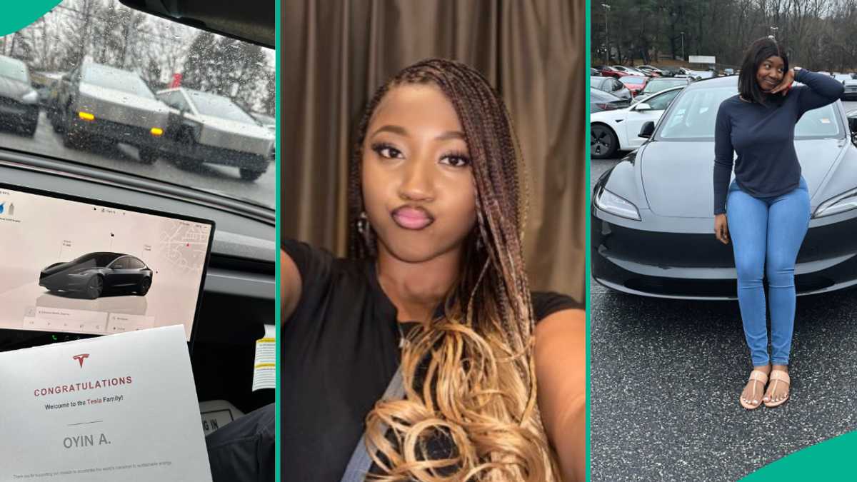 Nigerian Lady in America Buys Elon Musk’s 2025 Tesla, Flaunts Car Online: “Big Girl Purchase”