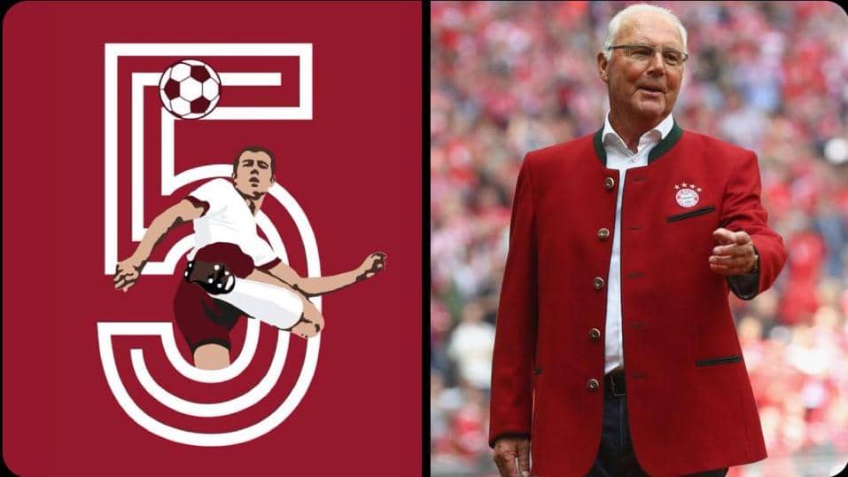 Bayern Munich Retires Number 5 Jersey In Honour Of Beckenbauer