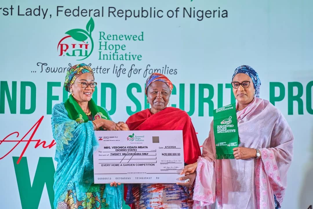 Borno Retiree Wins N20m In First Lady’s #EveryHomeAGarden Competition