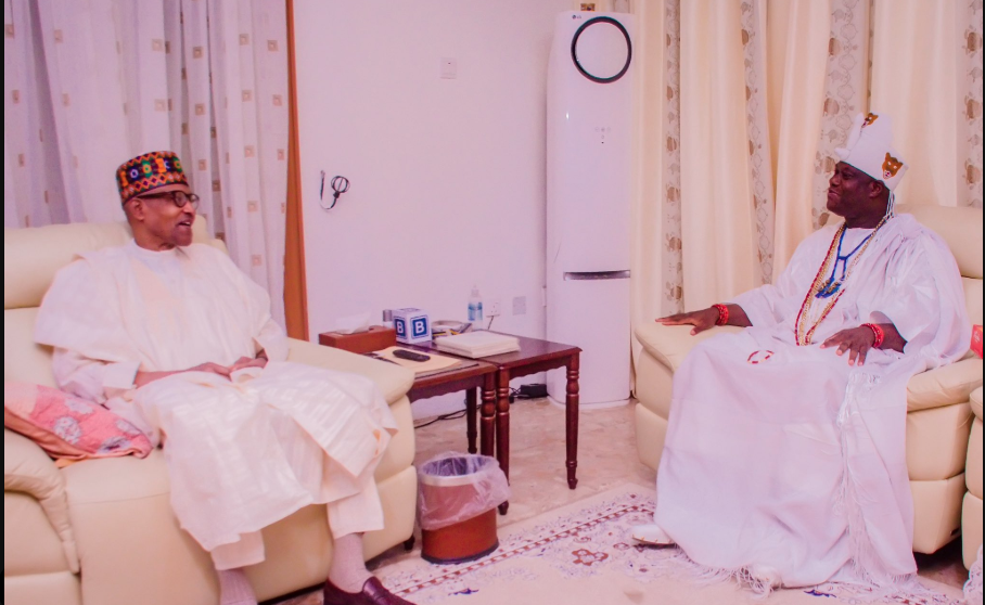 Details Of Ooni's Meeting With Ex-President Buhari Emerge