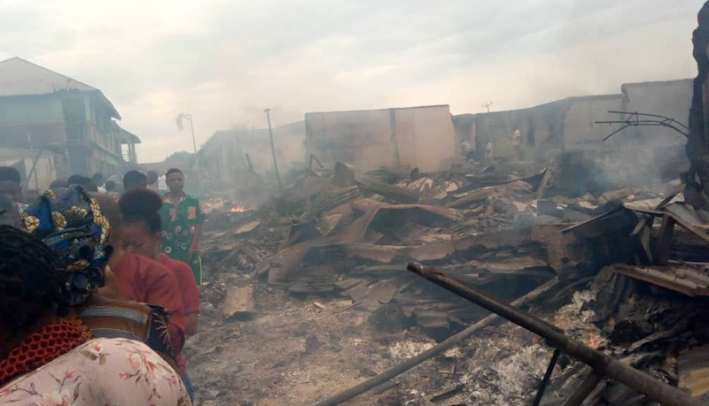 Fire razes 200 shops in Cross River