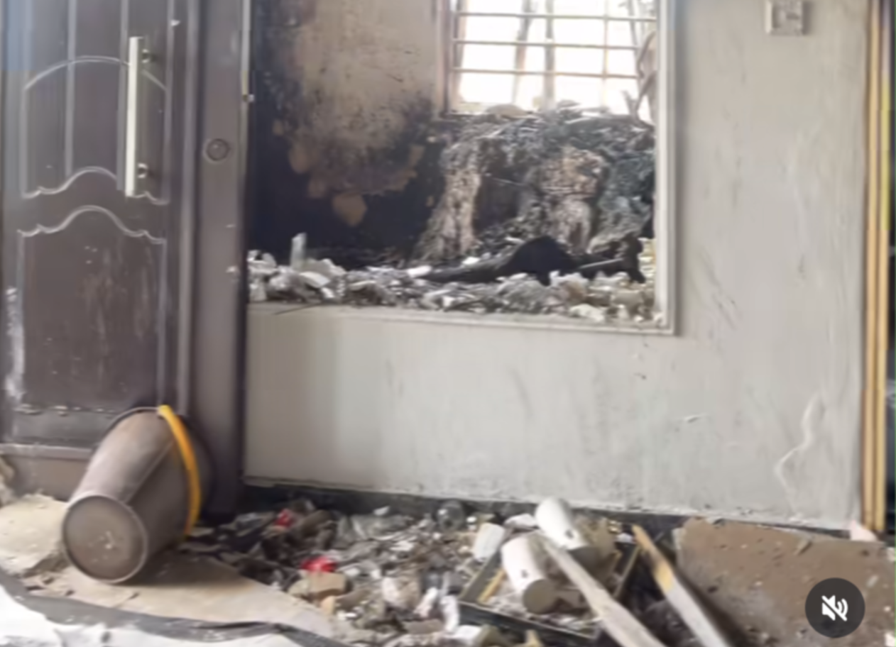 Millions destroyed as raging fire guts Mercy Aigbe's Lagos home