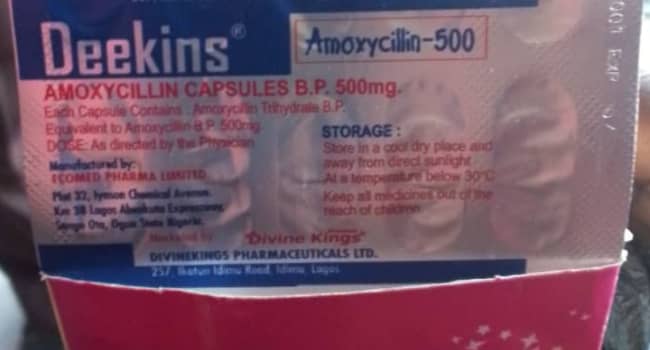 NAFDAC Recalls Deekins Amoxycillin 500mg Capsules