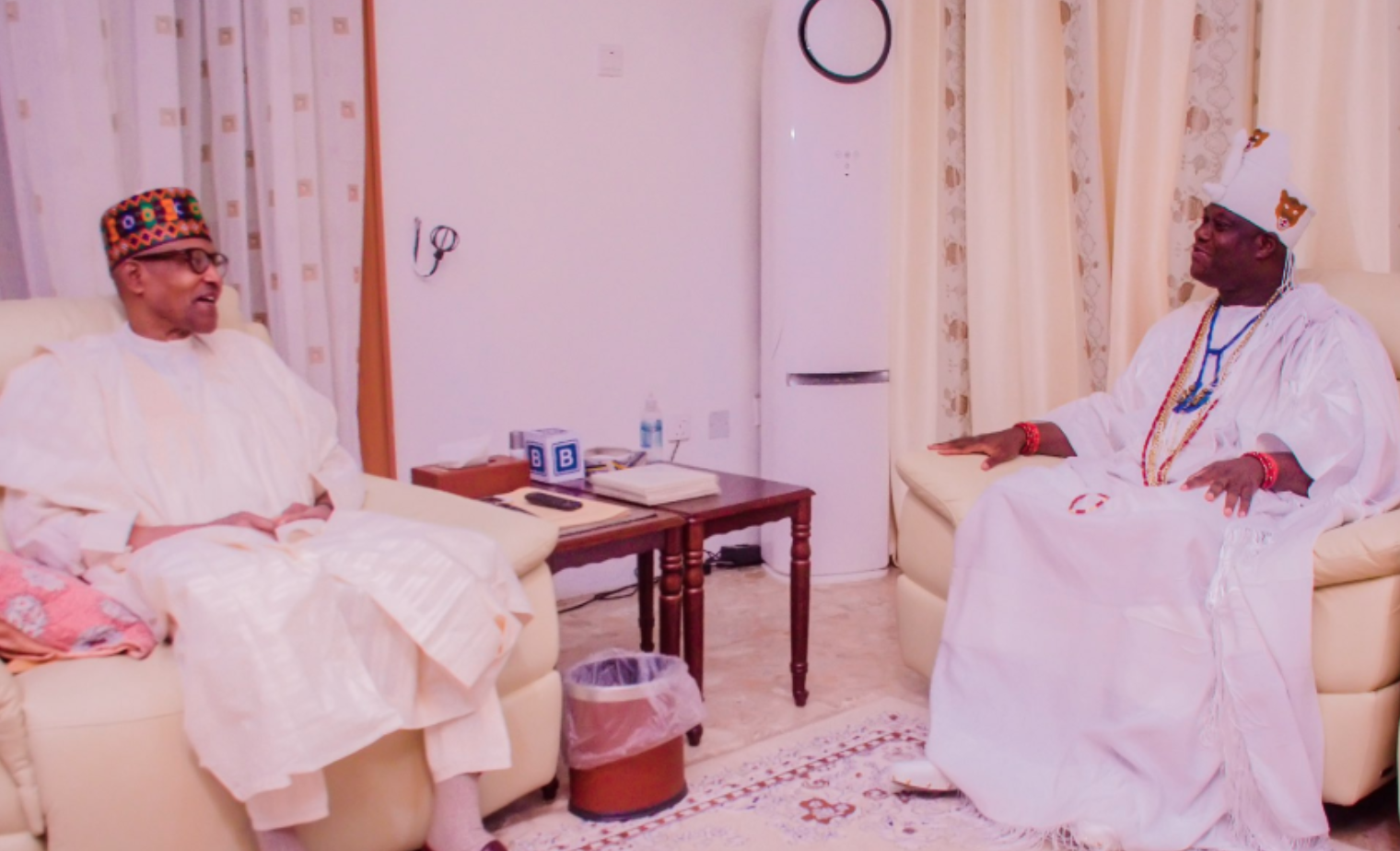 Photos: Ooni Of Ife visits former president, Buhari in Katsina