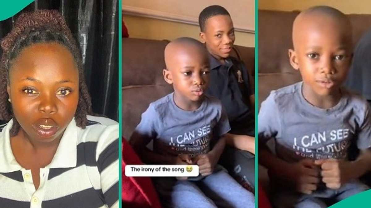 Lady Shares Video of Late Aunt's Children Left Behind in Her Care, People React to Emotional Clip