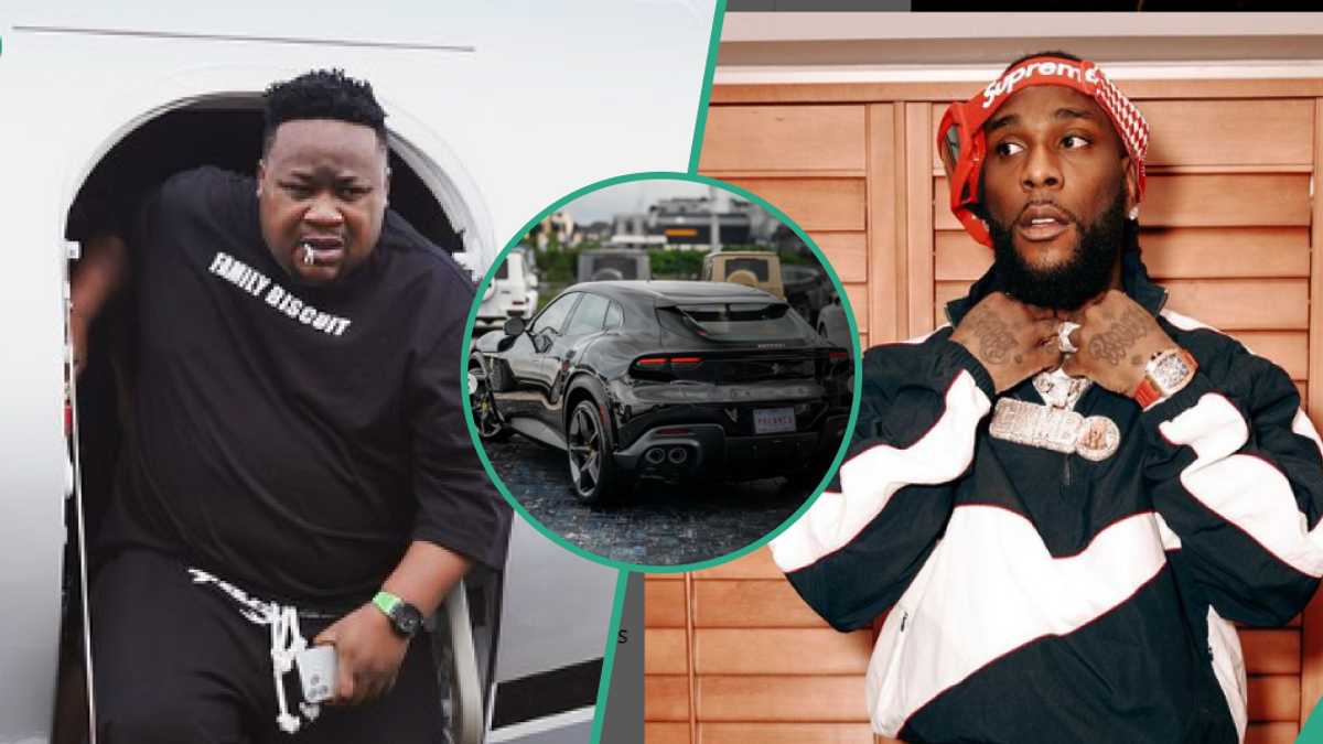 Cubana Chiefpriest Accuses Burna Boyof of Acquiring His New Ferrari on Credit, Singer Reacts