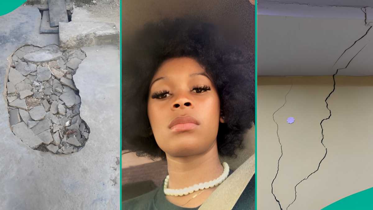 Lady Shows Wall Cracks in Her N1m Self-contain Apartment in Abuja, Seeks Help: “Everyday I’m Scared”