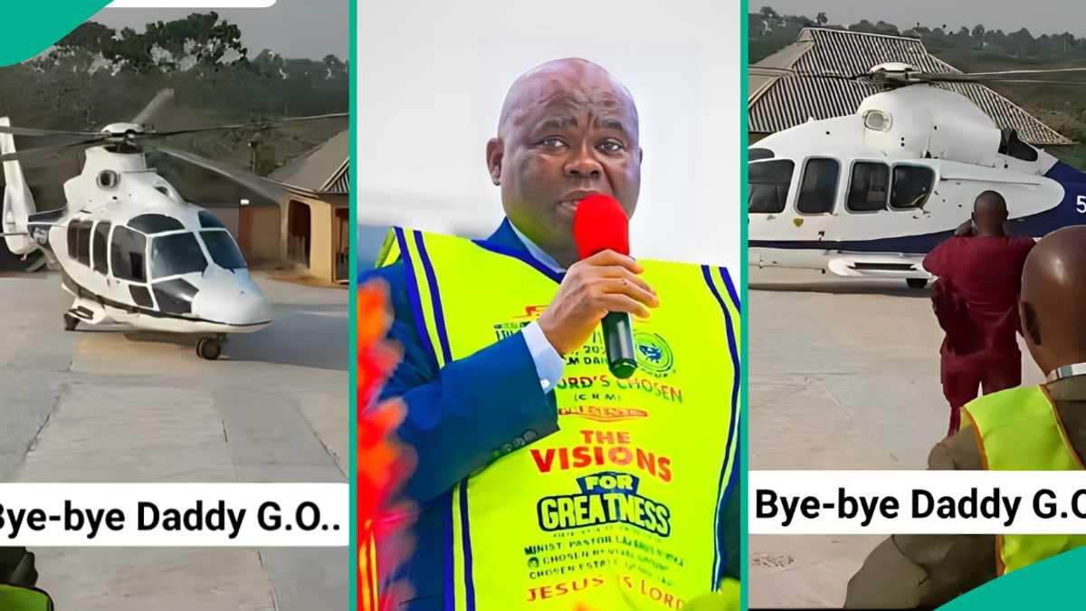 Lord's Chosen Church Founder Pastor Lazarus Muoka Seen Taking off in Helicopter, Video Goes Viral