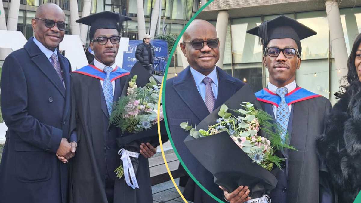 Wike Celebrates As Son Bags Master of Laws From UK University