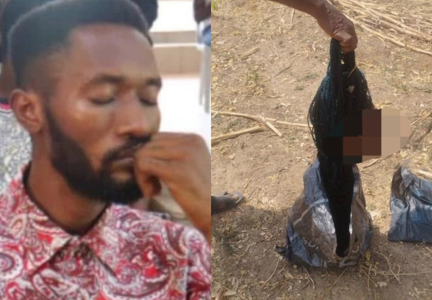 Shock as Popular Nigerian gospel singer is caught with fresh human head (video)