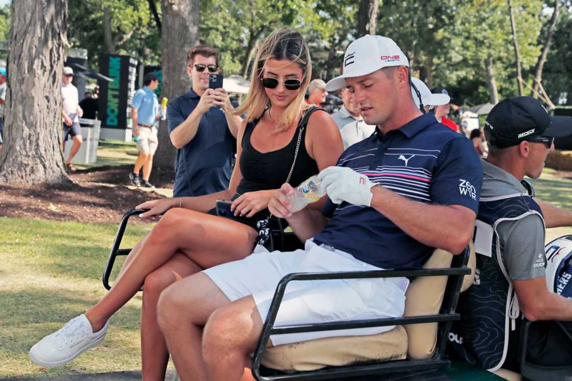 Golfer Bryson DeChambeau with Hunter Nugent