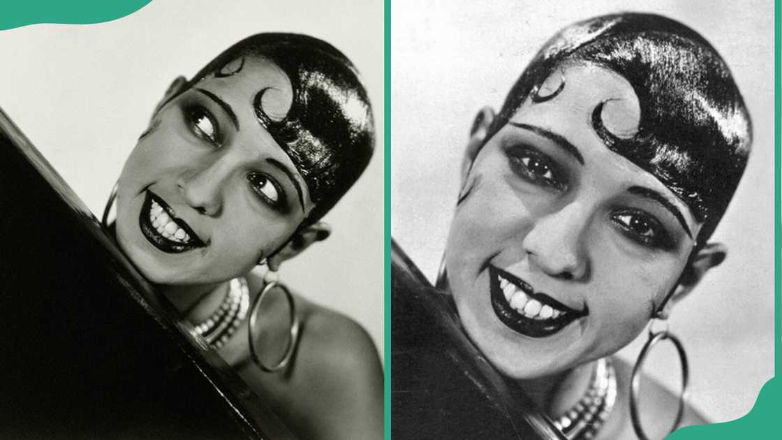 Josephine Baker displaying Eton crop hairstyle